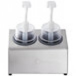 Steril-Sil 30 oz. 2-Compartment Stainless Steel Condiment Dispenser Kit with Gray Cylinders and Dome Top Pump Lids Steril-Sil 30 oz. 2-Compartment Stainless Steel Condiment Dispenser Kit with Gray Cylinders and Dome Top Pump Lids