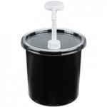 Cambro 1.7 Qt. Black Insulated ColdFest Condiment Dispenser Kit with Maxi Pump and Cover Cambro 1.7 Qt. Black Insulated ColdFest Condiment Dispenser Kit with Maxi Pump and Cover