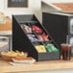 ServSense Black 6-Section Countertop Condiment Organizer - 8