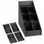 ServSense Black 6-Section Countertop Condiment Organizer - 8