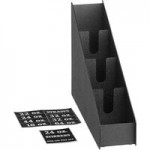 ServSense Black 6-Section Countertop Condiment Organizer - 8