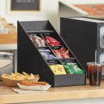 ServSense Black 6-Section Countertop Condiment Organizer - 8