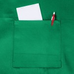Chef Revival Kelly Green Poly-Cotton Customizable Bib Apron with 1 Pocket - 34