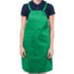 Chef Revival Kelly Green Poly-Cotton Customizable Bib Apron with 1 Pocket - 34