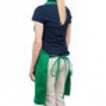 Chef Revival Kelly Green Poly-Cotton Customizable Bib Apron with 1 Pocket - 34