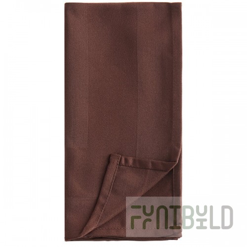 Oxford Chocolate Brown 100% Spun Polyester Satin Band Cloth Napkins, 20