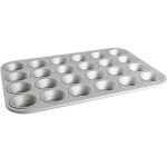 Fat Daddio's MFN-MINI ProSeries 24 Cup 1.1 oz. Anodized Aluminum Mini Muffin / Cupcake Pan - 17