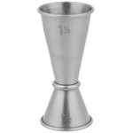American Metalcraft JG3 0.75 oz. & 1.5 oz. Stainless Steel Japanese Style Jigger