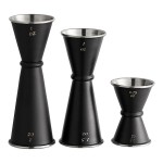 Acopa 1 oz. & 1.5 oz. Black Japanese Jigger Acopa 1 oz. & 1.5 oz. Black Japanese Jigger
