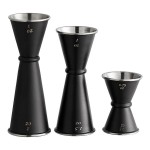 Acopa 1 oz. & 1.5 oz. Black Japanese Jigger Acopa 1 oz. & 1.5 oz. Black Japanese Jigger