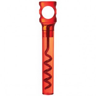 Franmara Translucent Red Customizable Plastic Pocket Corkscrew 3008-21