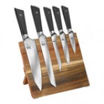 Mercer Culinary 6-Piece Damascus-Style Knife Set with Magnetic Bamboo Stand M21995BM