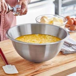Matfer Bourgeat 11 Qt. Stainless Steel Hemispherical Mixing Bowl 703035 Matfer Bourgeat 11 Qt. Stainless Steel Hemispherical Mixing Bowl 703035