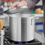 Choice 12 Qt. Standard Weight Aluminum Stock Pot with Cover Choice 12 Qt. Standard Weight Aluminum Stock Pot with Cover
