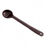 Carlisle 432906 Measure Misers 4 oz. Beige and Green Color Coding Polycarbonate Short Handle Perforated Portion Spoon