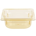Vollrath 9062410 Super Pan® 1/6 Size Amber High Heat Plastic Food Pan - 2 1/2 Vollrath 9062410 Super Pan® 1/6 Size Amber High Heat Plastic Food Pan - 2 1/2