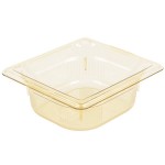 Vollrath 9062410 Super Pan® 1/6 Size Amber High Heat Plastic Food Pan - 2 1/2 Vollrath 9062410 Super Pan® 1/6 Size Amber High Heat Plastic Food Pan - 2 1/2