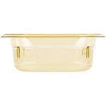 Vollrath 9062410 Super Pan® 1/6 Size Amber High Heat Plastic Food Pan - 2 1/2 Vollrath 9062410 Super Pan® 1/6 Size Amber High Heat Plastic Food Pan - 2 1/2