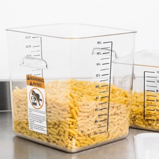 Rubbermaid® 18 Qt. Clear Square Polycarbonate Food Storage Container
