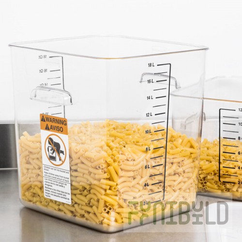 Rubbermaid® 18 Qt. Clear Square Polycarbonate Food Storage Container
