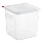 Araven 8.5 Qt. Translucent Square Polypropylene Food Storage Container with Airtight Lid Araven 8.5 Qt. Translucent Square Polypropylene Food Storage Container with Airtight Lid