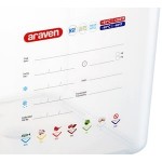 Araven 8.5 Qt. Translucent Square Polypropylene Food Storage Container with Airtight Lid Araven 8.5 Qt. Translucent Square Polypropylene Food Storage Container with Airtight Lid