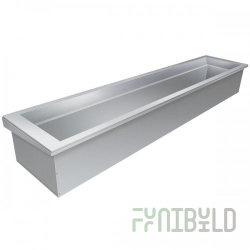 Hatco IWB-S3SLNT Three Pan Slanted Ice Cooled Slim Drop-In Cold Food Well