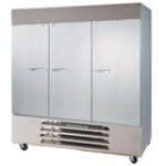 Beverage-Air HBRF72HC-1-C-G Horizon Series Three Section Glass Door Dual Temperature Reach-In Refrigerator / Freezer