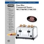Waring WCT708 4 Slice Commercial Toaster - 120V Waring WCT708 4 Slice Commercial Toaster - 120V