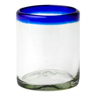10 Strawberry Street Cobalt Rim 12 oz. Rocks / Double Old Fashioned Glass - 6/Case