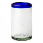 10 Strawberry Street Cobalt Rim 12 oz. Rocks / Double Old Fashioned Glass - 6/Case