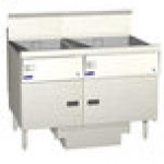 Pitco® FBG18-D Liquid Propane 42-65 lb. Flat Bottom Floor Fryer with Digital Controls - 100,000 BTU