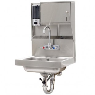 Advance Tabco 7-PS-80 Hand Sink With Towel And Soap Dispenser - 17 1/4