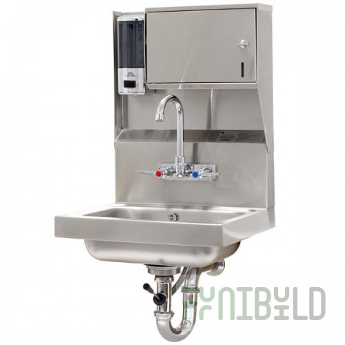 Advance Tabco 7-PS-80 Hand Sink With Towel And Soap Dispenser - 17 1/4