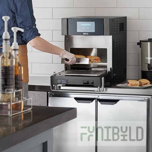 TurboChef Eco Black Electric Countertop Rapid Cook Ventless Oven with One Touch Controls - 208/240V, 1 Phase