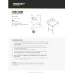 Regency 16-Gauge 7' Soiled / Dirty Dish Table with 3-Compartment Sink - 16 Regency 16-Gauge 7' Soiled / Dirty Dish Table with 3-Compartment Sink - 16