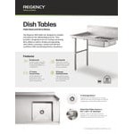 Regency 16-Gauge 7' Soiled / Dirty Dish Table with 3-Compartment Sink - 16 Regency 16-Gauge 7' Soiled / Dirty Dish Table with 3-Compartment Sink - 16