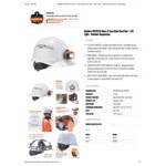 Ergodyne Skullerz 8972 White Class C Cap Style Hard Hat with LED Light and 4-Point Ratchet Suspension