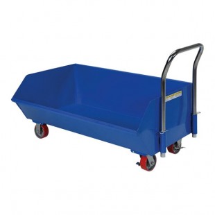 Vestil 0.33 Cubic Yard Mobile Low-Profile Steel Hopper Cart with 2 Rigid / 2 Swivel Casters SLPT-33 - 1,000 lb. Capacity Vestil 0.33 Cubic Yard Mobile Low-Profile Steel Hopper Cart with 2 Rigid / 2 Swivel Casters SLPT-33 - 1,000 lb. Capacity
