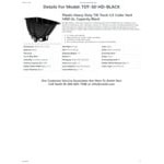 Vestil TDT-50-HD-BLACK 0.5 Cu. Yd. Black Heavy-Duty Bulk Tilt Truck - 1,400 lb. Capacity Vestil TDT-50-HD-BLACK 0.5 Cu. Yd. Black Heavy-Duty Bulk Tilt Truck - 1,400 lb. Capacity