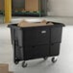 Lavex 27 Cubic Foot Black Towable Cube Truck (1200 lb. Capacity) Lavex 27 Cubic Foot Black Towable Cube Truck (1200 lb. Capacity)