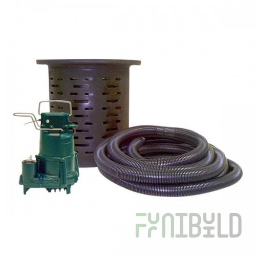 Zoeller 138-0001 Crawl Space Sump System with M98 Pump, Hose, and Tank Assembly - 115V