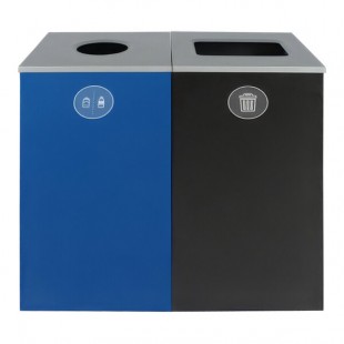 Busch Systems Spectrum 101181 48 Gallon Color-Coded Powder-Coated Steel Two Stream Decorative Cans & Bottles / Waste Receptacle Busch Systems Spectrum 101181 48 Gallon Color-Coded Powder-Coated Steel Two Stream Decorative Cans & Bottles / Waste Receptacle