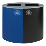 Busch Systems Spectrum 101183 48 Gallon Color-Coded Powder-Coated Steel Two Stream Decorative Recyclables / Waste Receptacle Busch Systems Spectrum 101183 48 Gallon Color-Coded Powder-Coated Steel Two Stream Decorative Recyclables / Waste Receptacle
