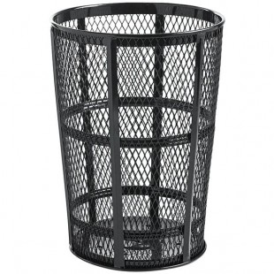 Rubbermaid® FGSBR52BK 180 Qt. / 45 Gallon Black Round Steel Street Basket Rubbermaid® FGSBR52BK 180 Qt. / 45 Gallon Black Round Steel Street Basket