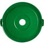 Lavex 32 Gallon Green Round Commercial Recycling Can Lid with 3 1/2 Lavex 32 Gallon Green Round Commercial Recycling Can Lid with 3 1/2