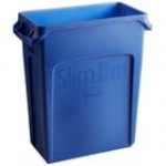 Rubbermaid® 1971258 Gray 64 Qt. / 16 Gallon Slim Jim Rectangular Trash Can