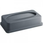 Rubbermaid® 1971258 Gray 64 Qt. / 16 Gallon Slim Jim Rectangular Trash Can