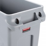 Rubbermaid® 1971258 Gray 64 Qt. / 16 Gallon Slim Jim Rectangular Trash Can
