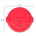 Rubbermaid® FG261960RED BRUTE 20 Gallon Red Round Trash Can Lid